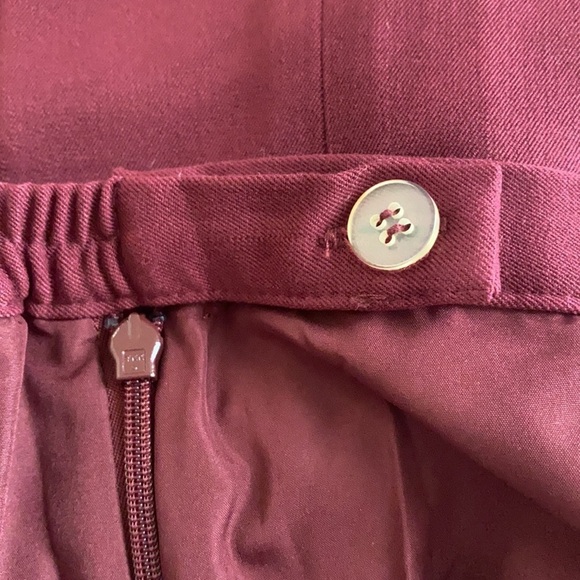 VTG NWT Appleseeds Petite/ Womens Petite Midi Skirt Maroon, Size 6P - Picture 9 of 16